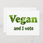 カスタマイズビーガン活動家投票者 ポストカード (正面/裏面)