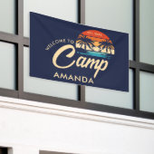 カスタマイズビーチキャンプ ブライズパーティー オーダーメイド 横断幕 (ビルの外側)