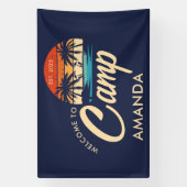 カスタマイズビーチキャンプ ブライズパーティー オーダーメイド 横断幕 (縦)