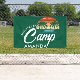 カスタマイズビーチキャンプ ブライズパーティー オーダーメイド 横断幕