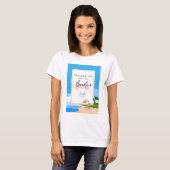 カスタマイズビーチ独身最後の女友達パーティー Tシャツ (正面フル)