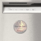 カスタマイズビーチ結婚式日のマグネットの保存 マグネット (インサイチュ (食洗機))