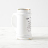 カスタマイズビール祈りの言葉-ステイン- ビールジョッキ (正面左)