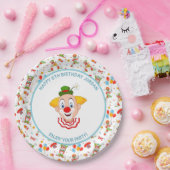 カスタマイズピエロ誕生日パーティリトルボーイおもしろい ペーパープレート (パーティー)
