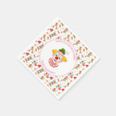 カスタマイズピエロ誕生日パーティー小さな女の子おもしろい スタンダードカクテルナプキン (角)