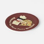 カスタマイズピザパーティーハッピーバースデー紙プレート ペーパープレート (アングル)