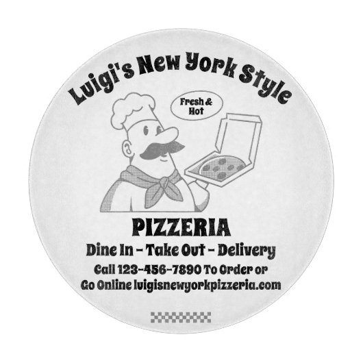 カスタマイズピザ料理店 カッティングボード (正面)