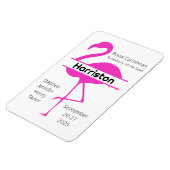 カスタマイズピンクフラミンゴファミリークルーズドア マグネット (左側)