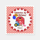 カスタマイズファーム3rd誕生日紙ナプキンス スタンダードカクテルナプキン (正面)