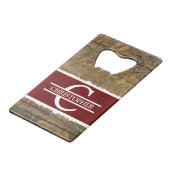 カスタマイズフェイクイニシャル名 クレジットカード栓抜き (正面アングル)