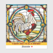 カスタマイズフェイク可能なステンドグラスのルースターシール シール (シート)