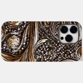 カスタマイズフェイク可能なレザー抽象芸術 Case-Mate iPhoneケース (裏面 (横))