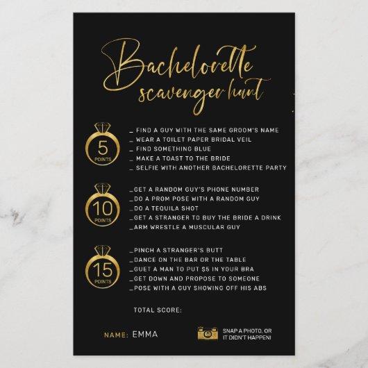 カスタマイズフェイク可能な金ゴールドブラックバチェロレッテ狩り (正面)