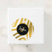 カスタマイズフェイク金ゴールドの印刷ストライプパターン フェイバータグ (インサイチュ)