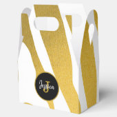 カスタマイズフェイク金ゴールドの印刷ストライプパターン フェイバーボックス (オープン)