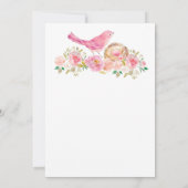 カスタマイズフェザーザネストベイビーシャワー招待状 招待状 (裏面)