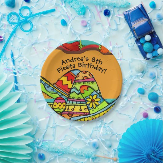 カスタマイズフェスタの誕生日の紙皿 ペーパープレート (パーティー)