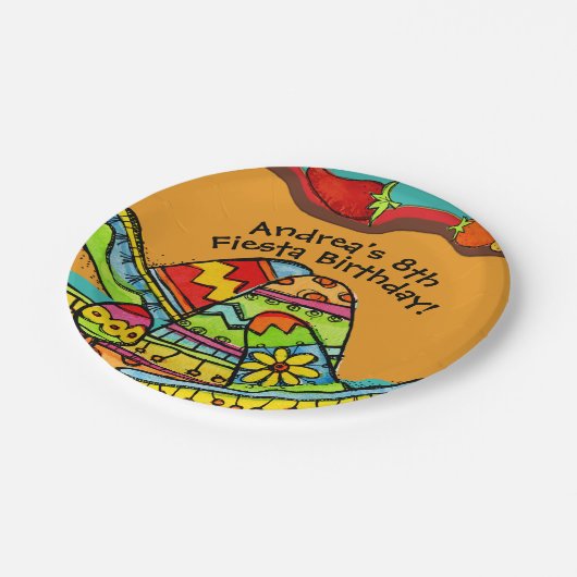 カスタマイズフェスタの誕生日の紙皿 ペーパープレート (アングル)
