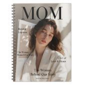カスタマイズフォト母の日のプレゼント ママのための雑誌の表紙ノート ノートブック (正面)