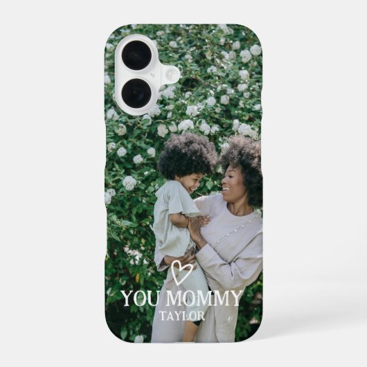 カスタマイズフォト＆テキスト iPhone 16ケース (裏面)