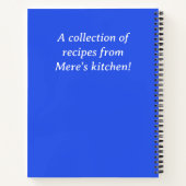 カスタマイズフランスのレシピブック ノートブック (裏面)