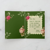 カスタマイズフランスの可能なブルドッグ母の日 カード (内部)