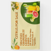 カスタマイズフルーツ台小物販売用シトラス 横断幕 (縦)