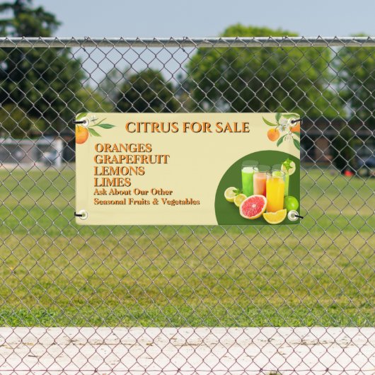カスタマイズフルーツ台小物販売用シトラス 横断幕 (インサイチュ)