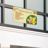 カスタマイズフルーツ台小物販売用シトラス 横断幕 (ビルの外側)