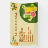 カスタマイズフルーツ台小物販売用シトラス 横断幕 (縦)