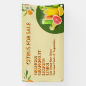 カスタマイズフルーツ台小物販売用シトラス 横断幕 (縦)