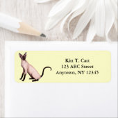 カスタマイズフレンドリー可能なシャム猫ラベル ラベル (インサイチュ)