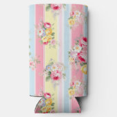 カスタマイズフローラストライプの スリム缶クーラー (裏面)