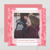 カスタマイズフローラハッピーバレンタインデー1写真 招待状 (正面/裏面)