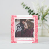 カスタマイズフローラハッピーバレンタインデー1写真 招待状 (スタンド正面)