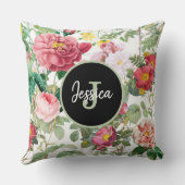 カスタマイズフローラバラヴィンテージ春ガーデン クッション (裏面)
