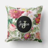 カスタマイズフローラバラヴィンテージ春ガーデン クッション (正面)