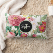 カスタマイズフローラバラヴィンテージ春ガーデン ランバークッション (ブランケット)