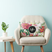 カスタマイズフローラバラヴィンテージ春ガーデン ランバークッション (椅子)
