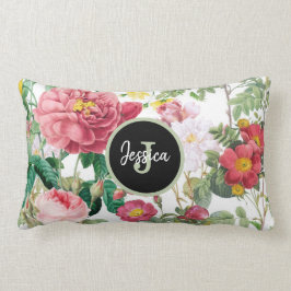 カスタマイズフローラバラヴィンテージ春ガーデン ランバークッション