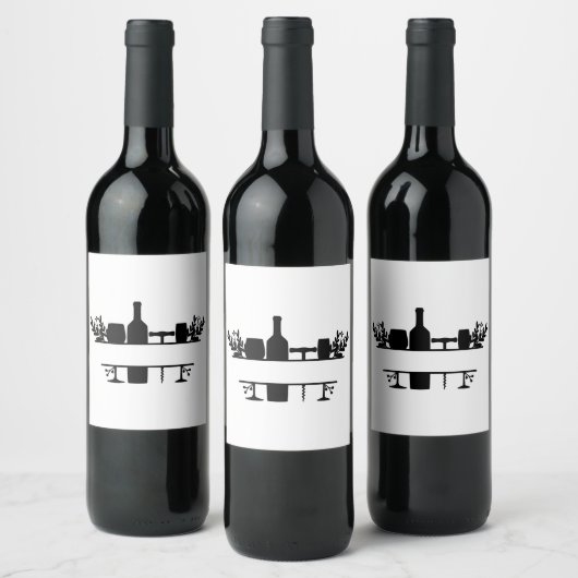 カスタマイズフローラワイン割り枠 ワインラベル (ボトル)
