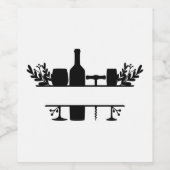 カスタマイズフローラワイン割り枠 ワインラベル (シングルラベル)