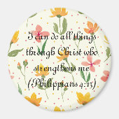 カスタマイズフローラ円磁石 – バイブル・バース マグネット (正面)