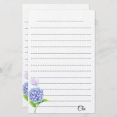 カスタマイズフローラ文房具書のメモ帳 便箋 (正面/裏面)