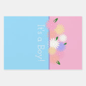 カスタマイズフローラ新生児性の明カラフル示 ラッピングペーパーシート (正面)