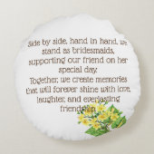 カスタマイズフローラ花嫁ギフトアイディア ラウンドクッション (裏面)