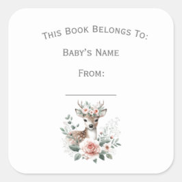 カスタマイズフローラ鹿プレート スクエアシール