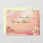 カスタマイズブライダルシャワー インビテーションポストカード (正面/裏面)