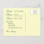 カスタマイズブライダルシャワー インビテーションポストカード (裏面)