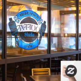 カスタマイズブルータトゥーショップのビジネスフロントをデザインします ウィンドウサイン